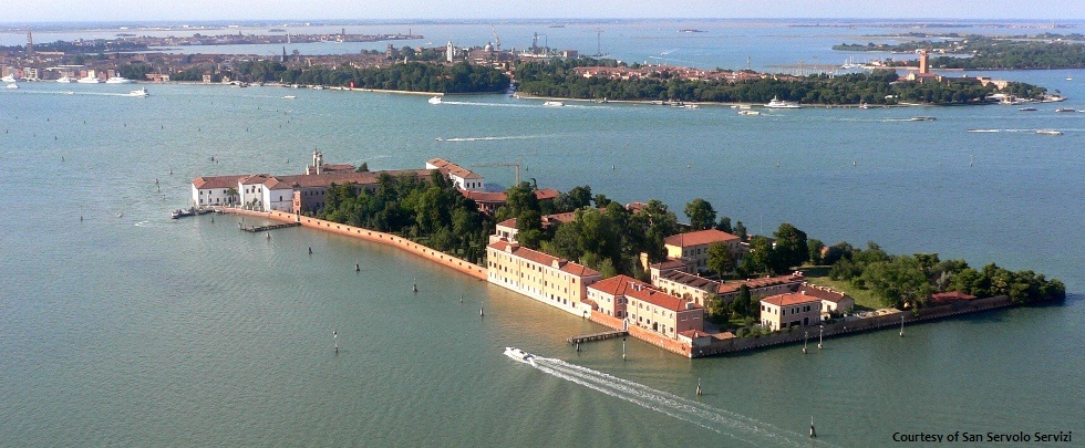 Venice International University from the air