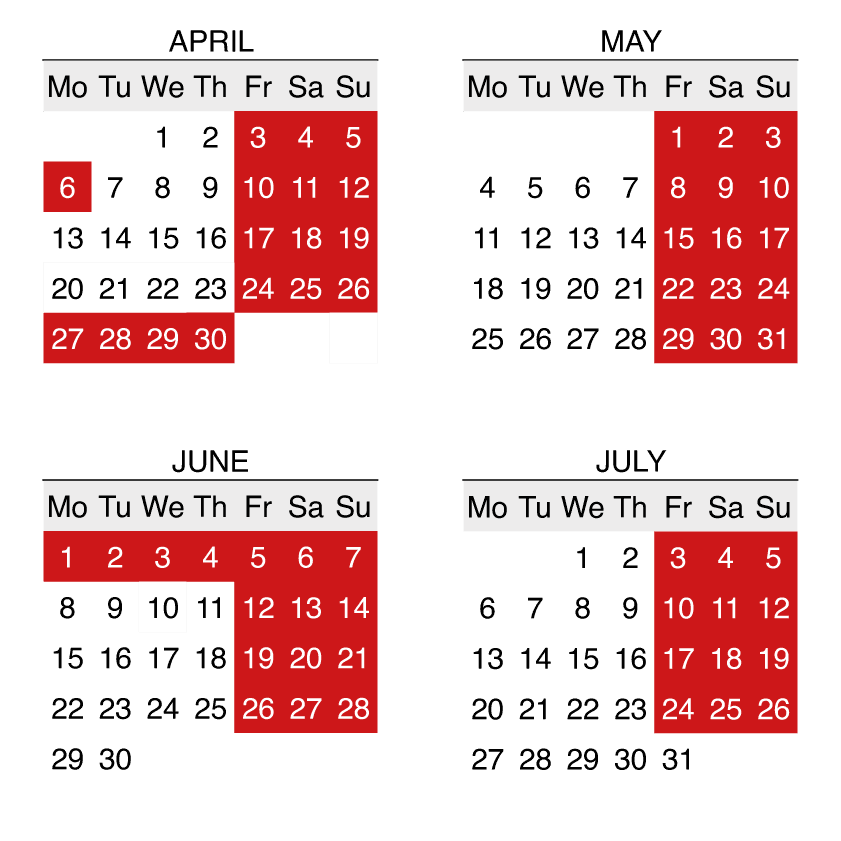 calendario access fee 2026